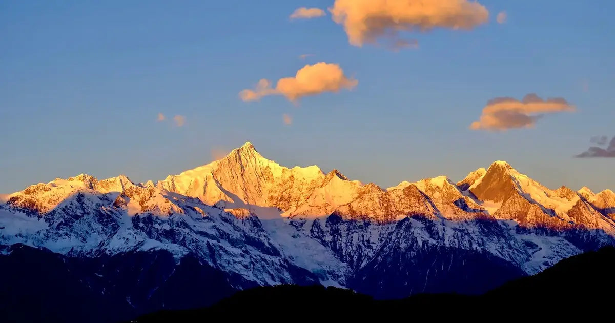 The awe-inspiring "Golden Sunrise" on the peaks of Meili Snow Mountain range.