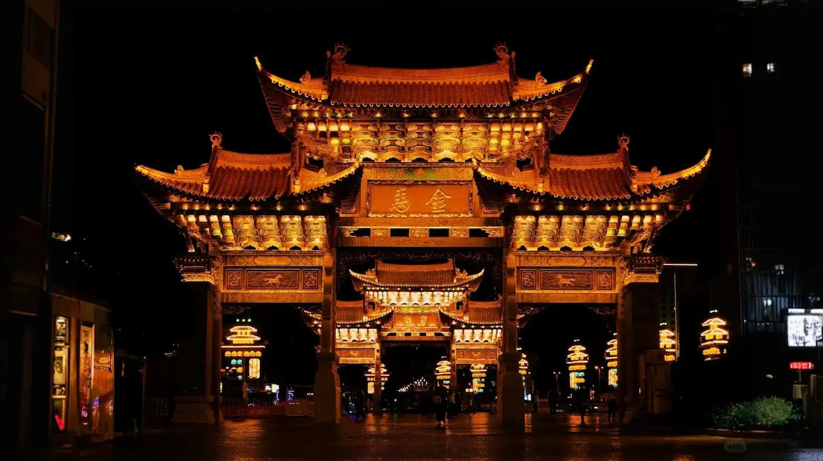  Jinma Biji Pavilion at sunset 