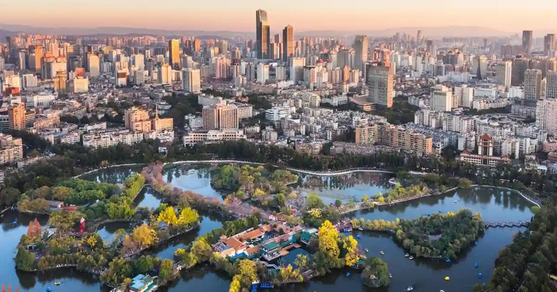 Stunning skyline of Kunming City