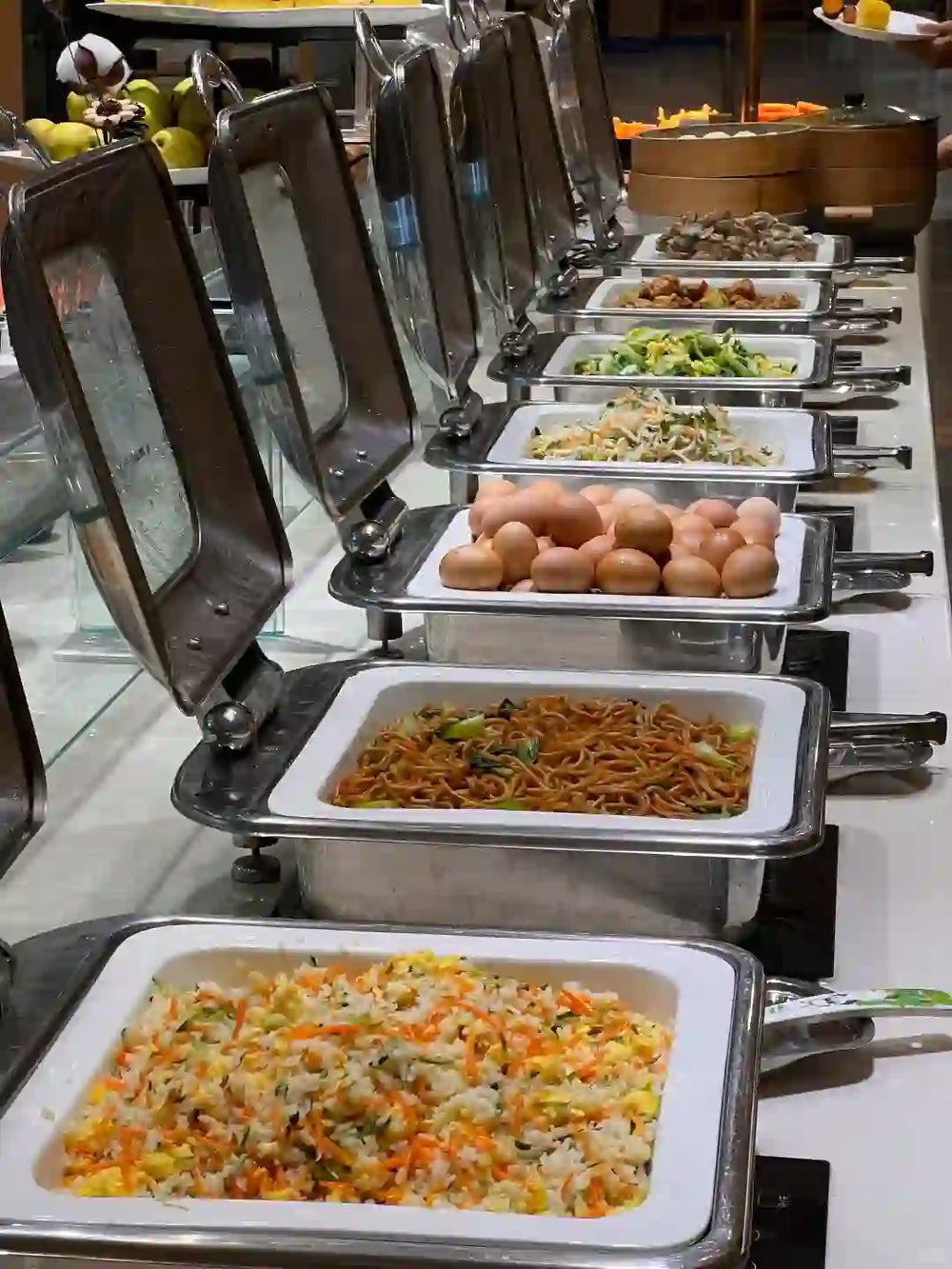 Have breakfast at the hotel.
