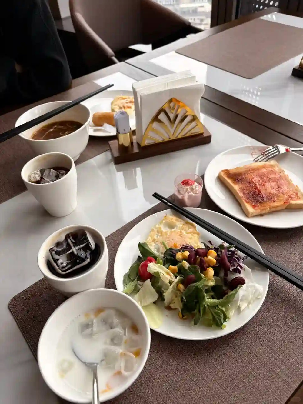 Have breakfast at the hotel