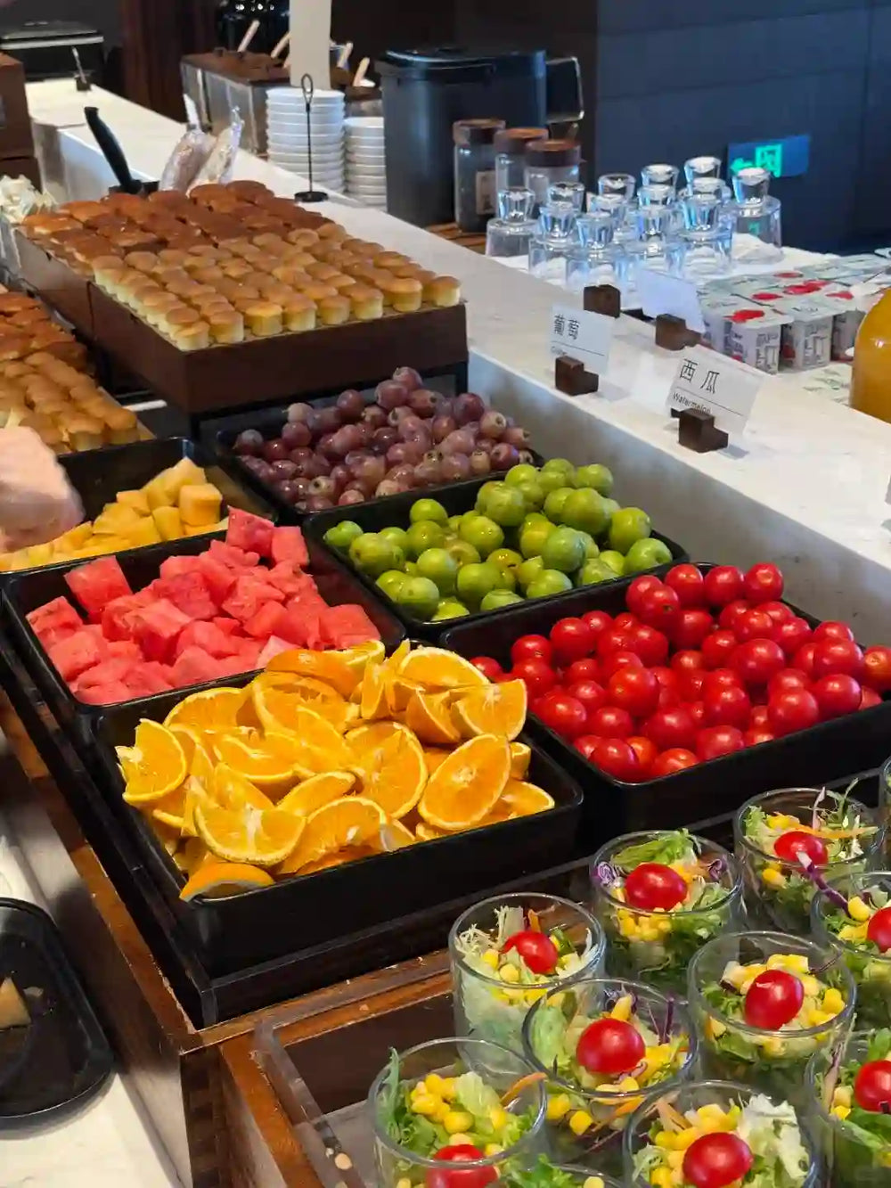 Have breakfast at the hotel.