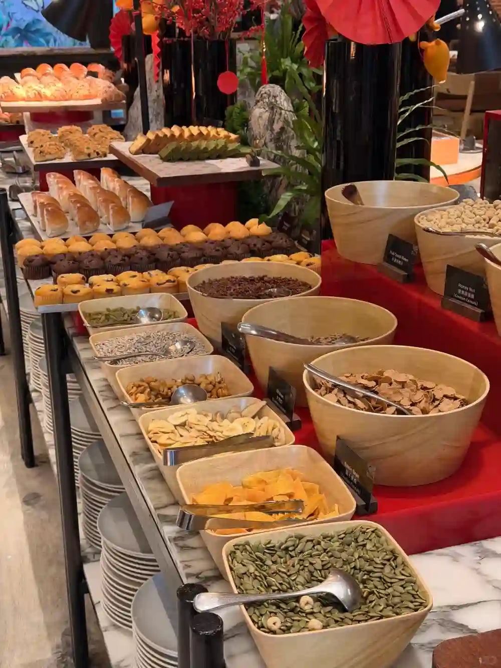 Have breakfast at the hotel.