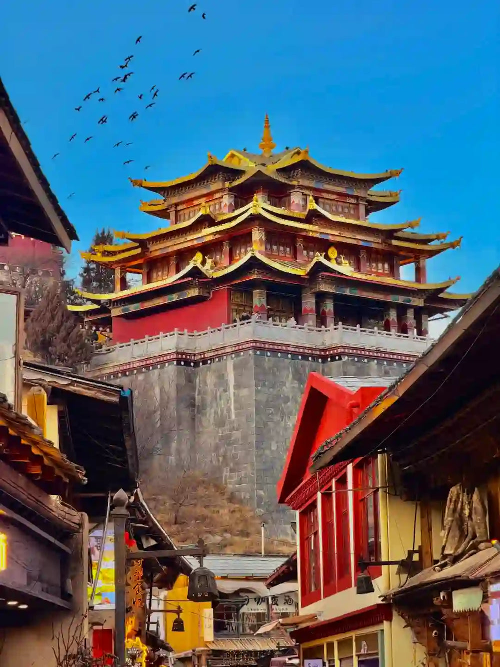 After visiting Tiger Leaping Gorge, take a bus to Shangri-La.